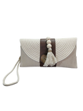 Chloey Handcrafted Leather Mix Ladies Clutch Purse