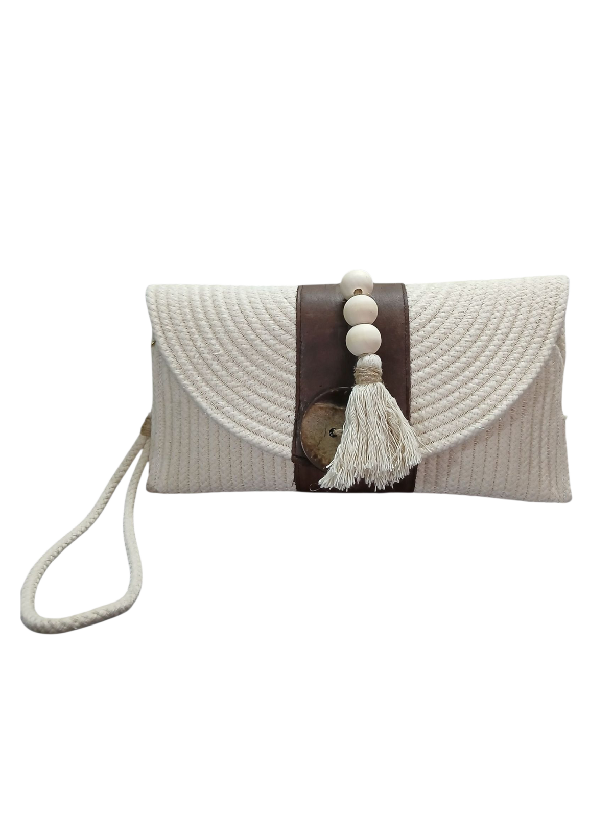 Chloey Handcrafted Leather Mix Ladies Clutch Purse