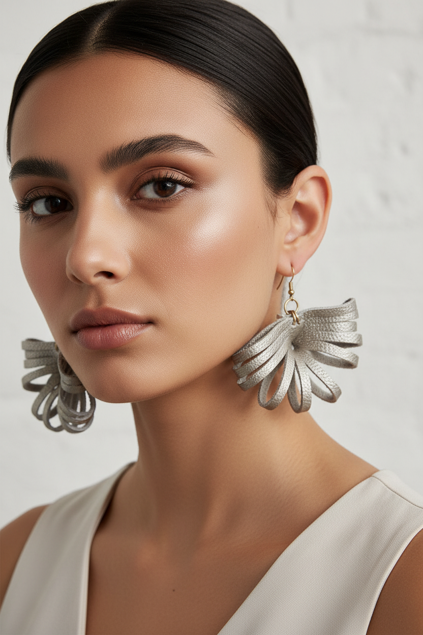  Ilene handcrafted leather Earrings delivers bold, wearable artistry ships intenationally
